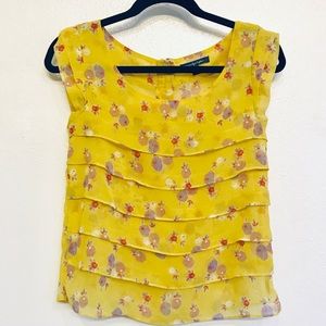 American Eagle layered floral shirt